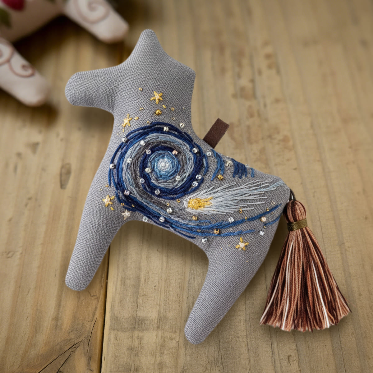 Rubbyoo Dala Horse Embroidery Kit - Cosmic Design | Small Meaningful Gift | Hanging Sewing Ornament - image 9