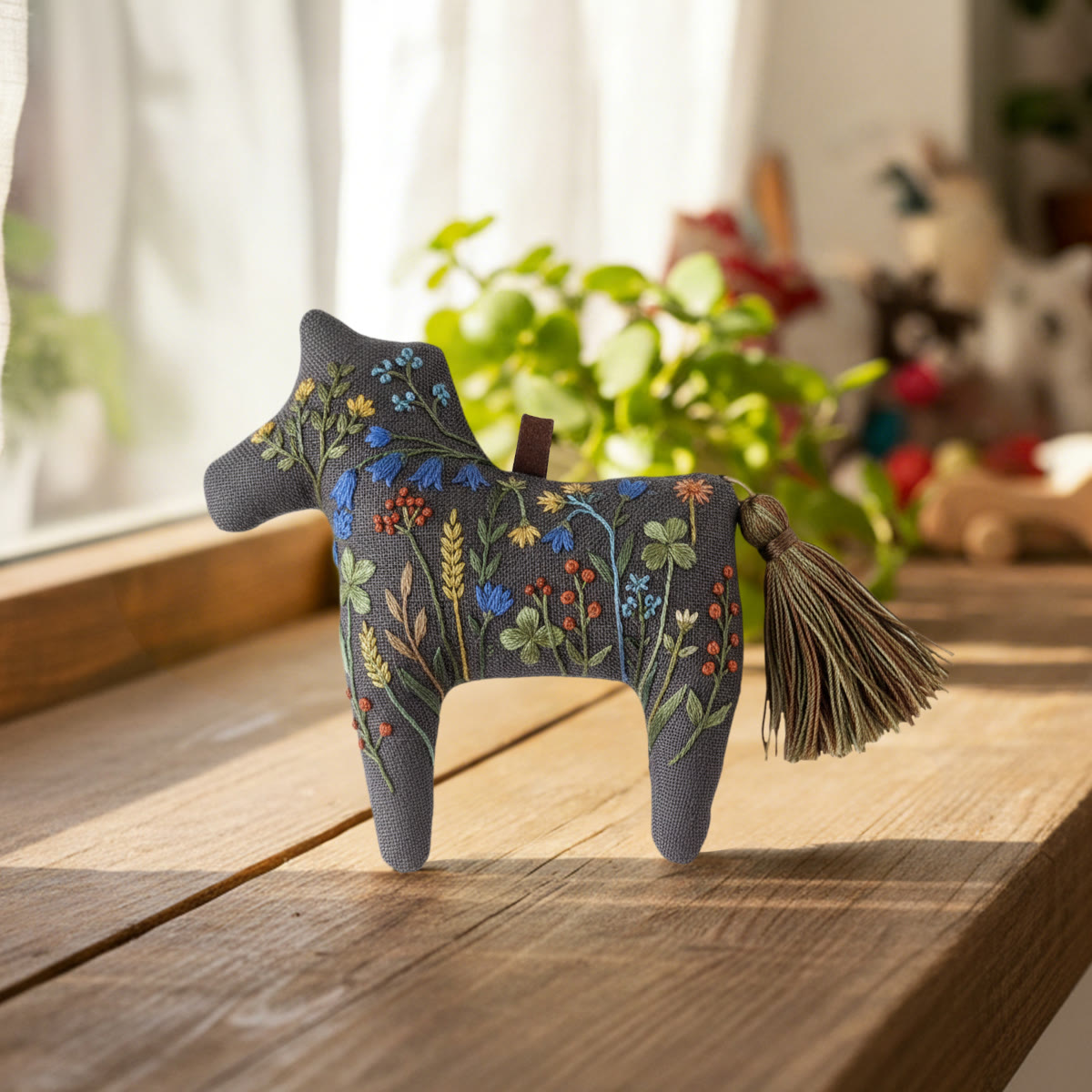 Rubbyoo Dala Horse Embroidery Kit - Meadow Flowers | Craft For Mothers Day | Relaxing Hanging Decor - image 3