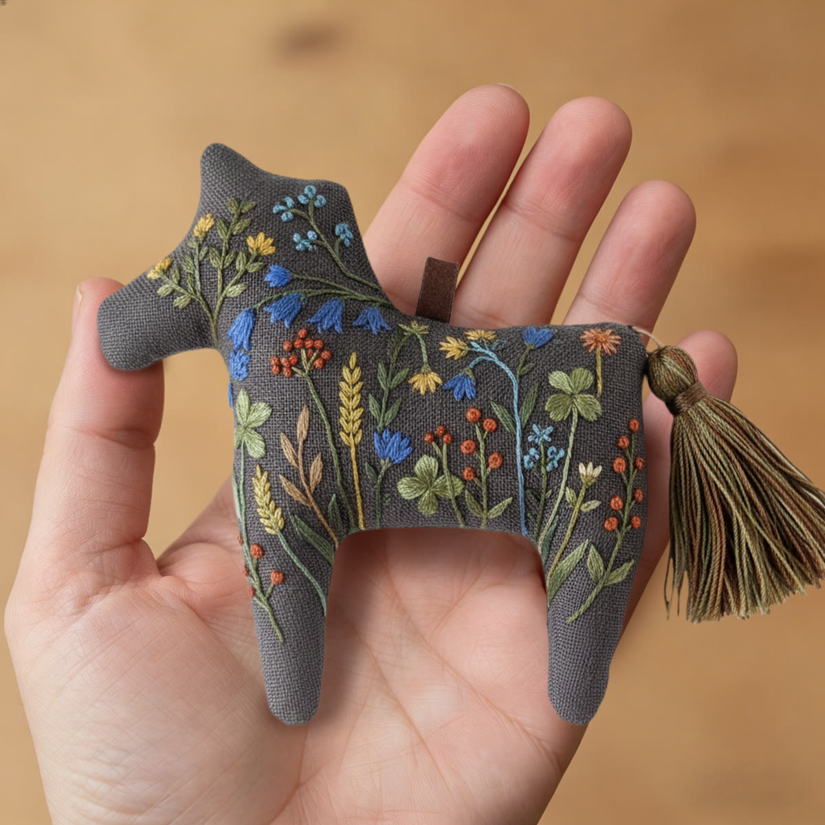 Rubbyoo Dala Horse Embroidery Kit - Meadow Flowers | Craft For Mothers Day | Relaxing Hanging Decor - image 7