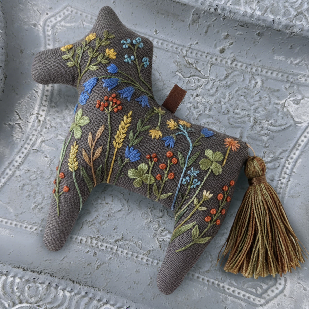 Rubbyoo Dala Horse Embroidery Kit - Meadow Flowers | Craft For Mothers Day | Relaxing Hanging Decor - image 6