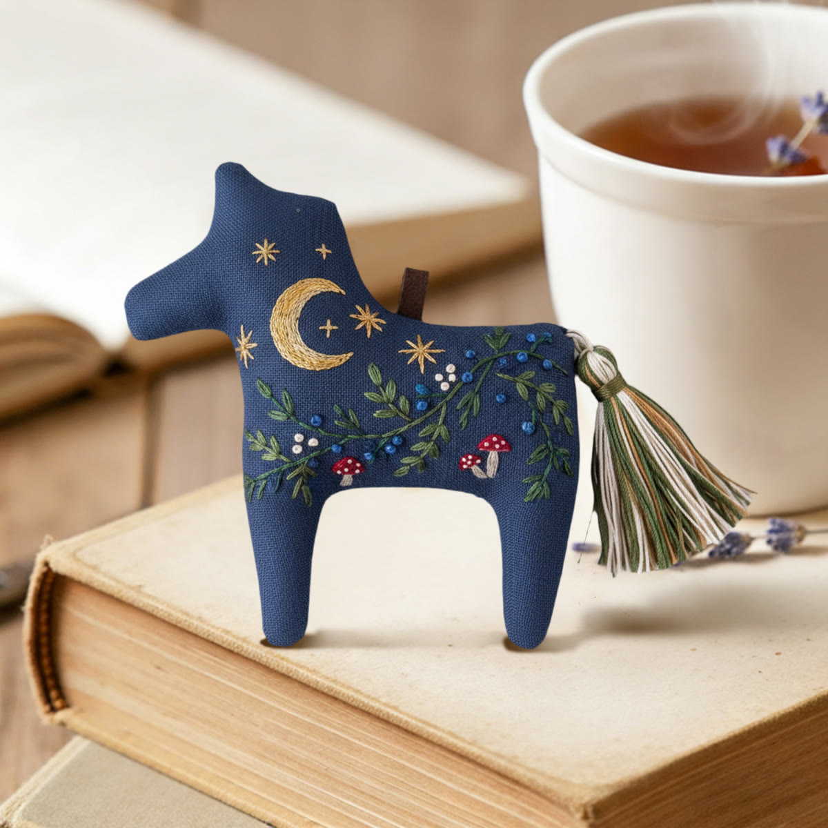 Rubbyoo Dala Horse Embroidery Kit - Whimsical Forest | Cute Gift | Keychain Accessory  - image 2