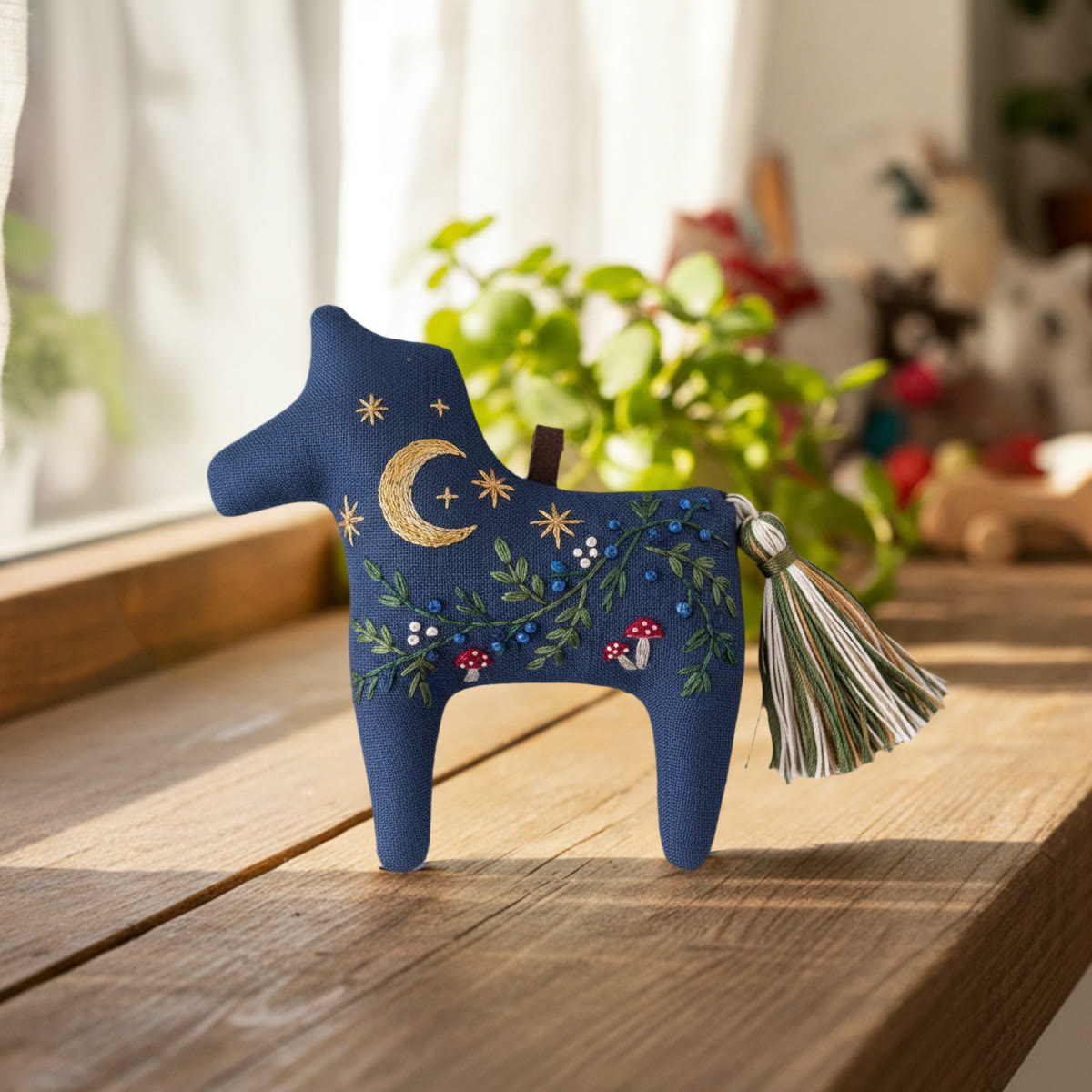 Rubbyoo Dala Horse Embroidery Kit - Whimsical Forest | Cute Gift | Keychain Accessory  - image 3