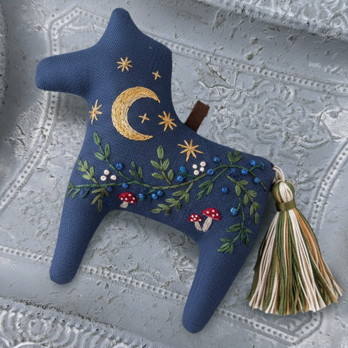 Rubbyoo Dala Horse Embroidery Kit - Whimsical Forest | Cute Gift | Keychain Accessory  - image 6