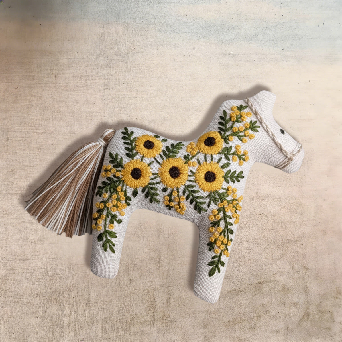 Rubbyoo Dala Horse Embroidery Kit - Sunflower Pattern | Mothers Day Gift  | Bright Floral Ornament  - image 9