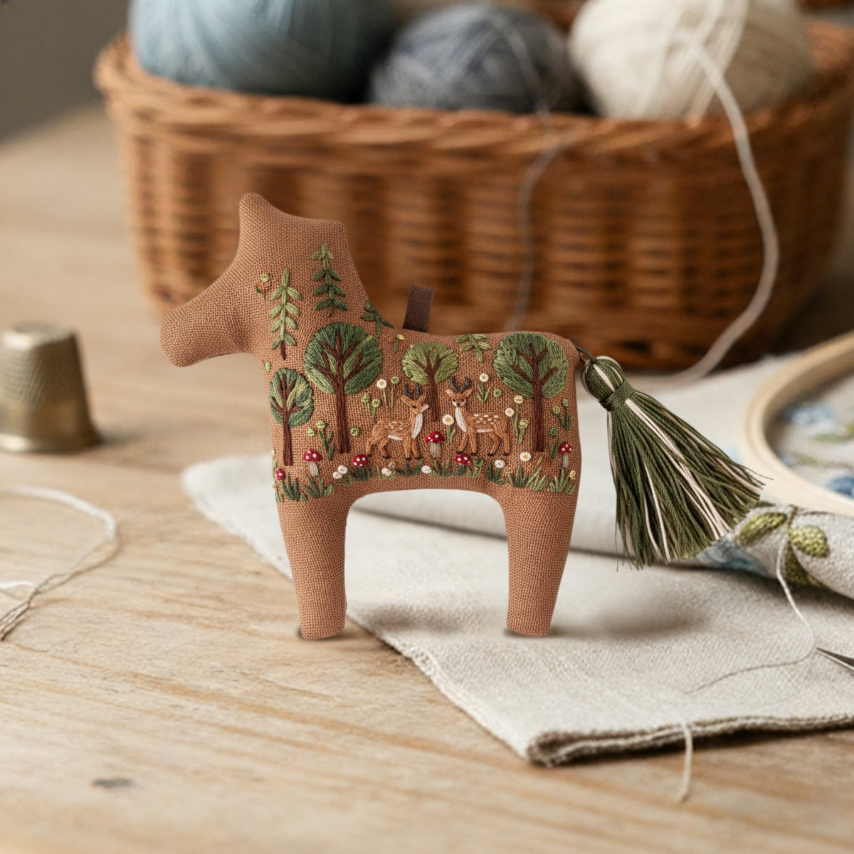 Rubbyoo Dala Horse Embroidery Kit - Baby Deer | Birthday Gift | Kids Room Decor - image 3