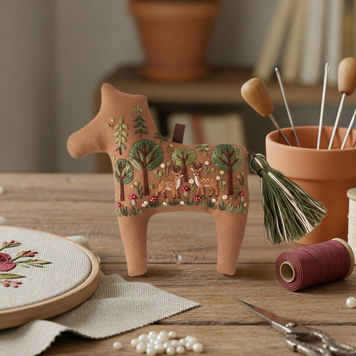 Rubbyoo Dala Horse Embroidery Kit - Baby Deer | Birthday Gift | Kids Room Decor - image 5