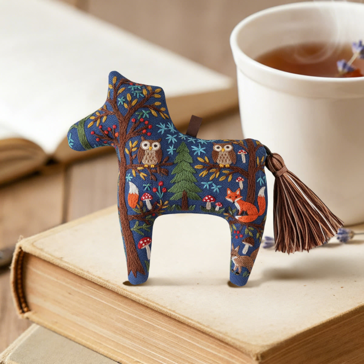 Rubbyoo Dala Horse Embroidery Kit - Forest Animals | Gift For Kids | Woodland Hanging Decor  - image 2