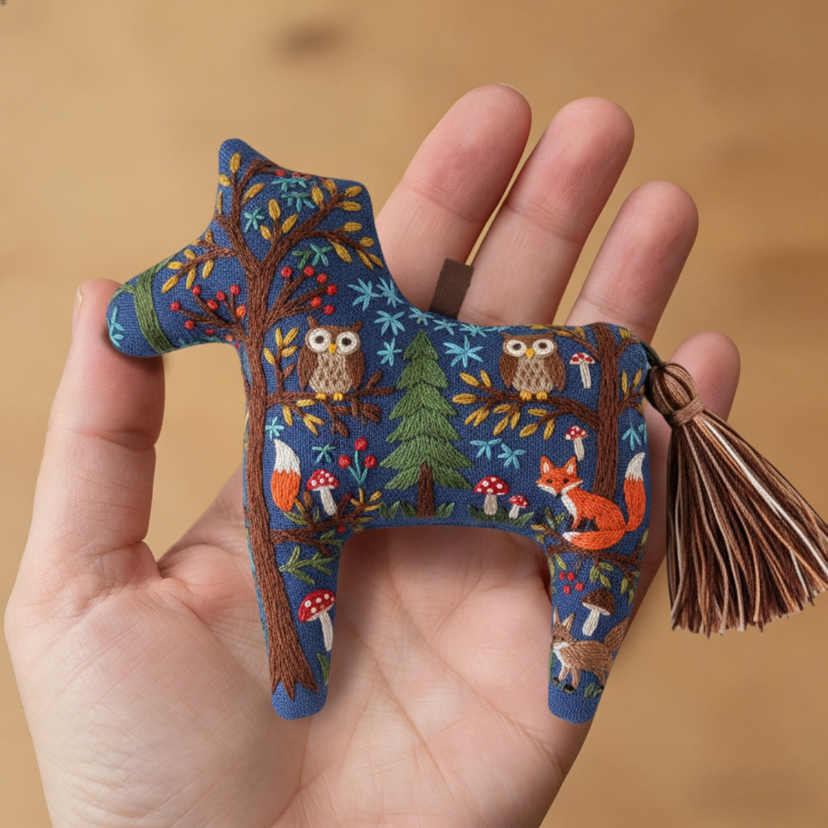 Rubbyoo Dala Horse Embroidery Kit - Forest Animals | Gift For Kids | Woodland Hanging Decor  - image 8