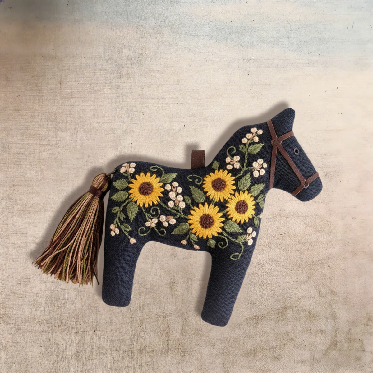 Rubbyoo Dala Horse Embroidery Kit - Bright Floral Bouquet | Gift For Her  | Scandinavian Style Ornament - image 6