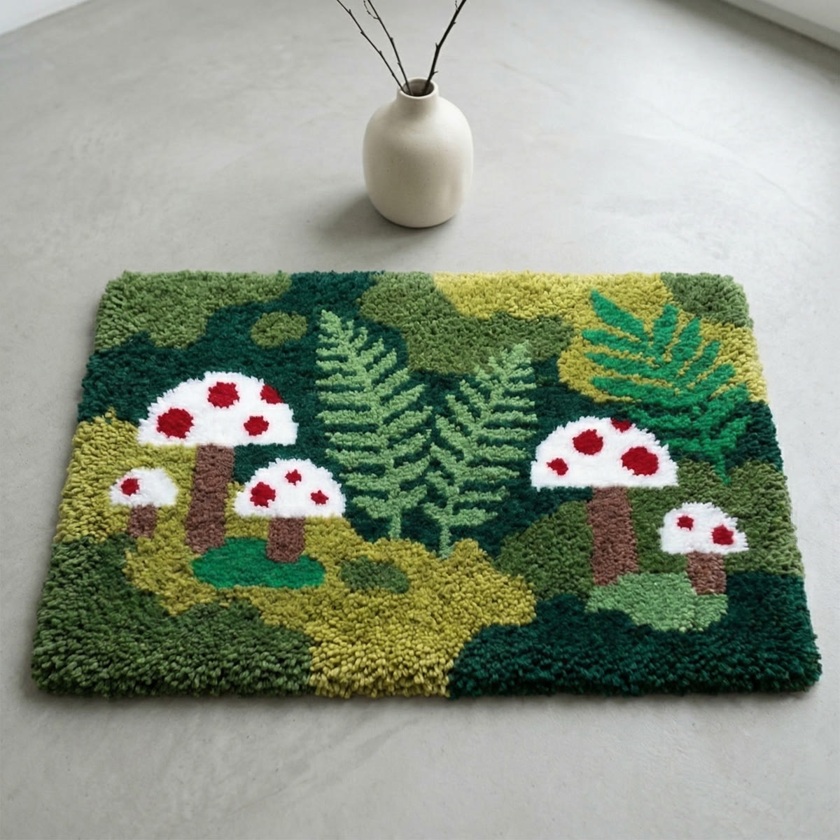 Rubbyoo Latch Hook Rug Kit - Vintage Mushroom | Handmade Modern Carpet | Soft Plush Craft - image 6
