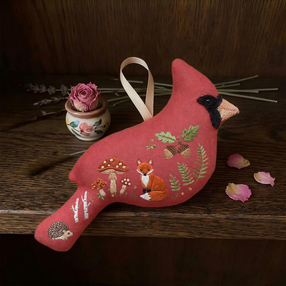 Rubbyoo Cardinal Embroidery Kit - Cute Animal Design | Gift For Fox Lovers | Whimsical Woodland Decor - image 8