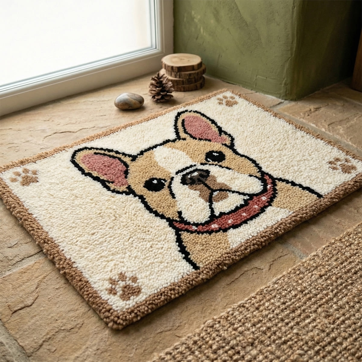 Rubbyoo Latch Hook Rug Kit - French Bulldog | Personalized Gifts For Pet Lovers | Home Floor Mat - image 3