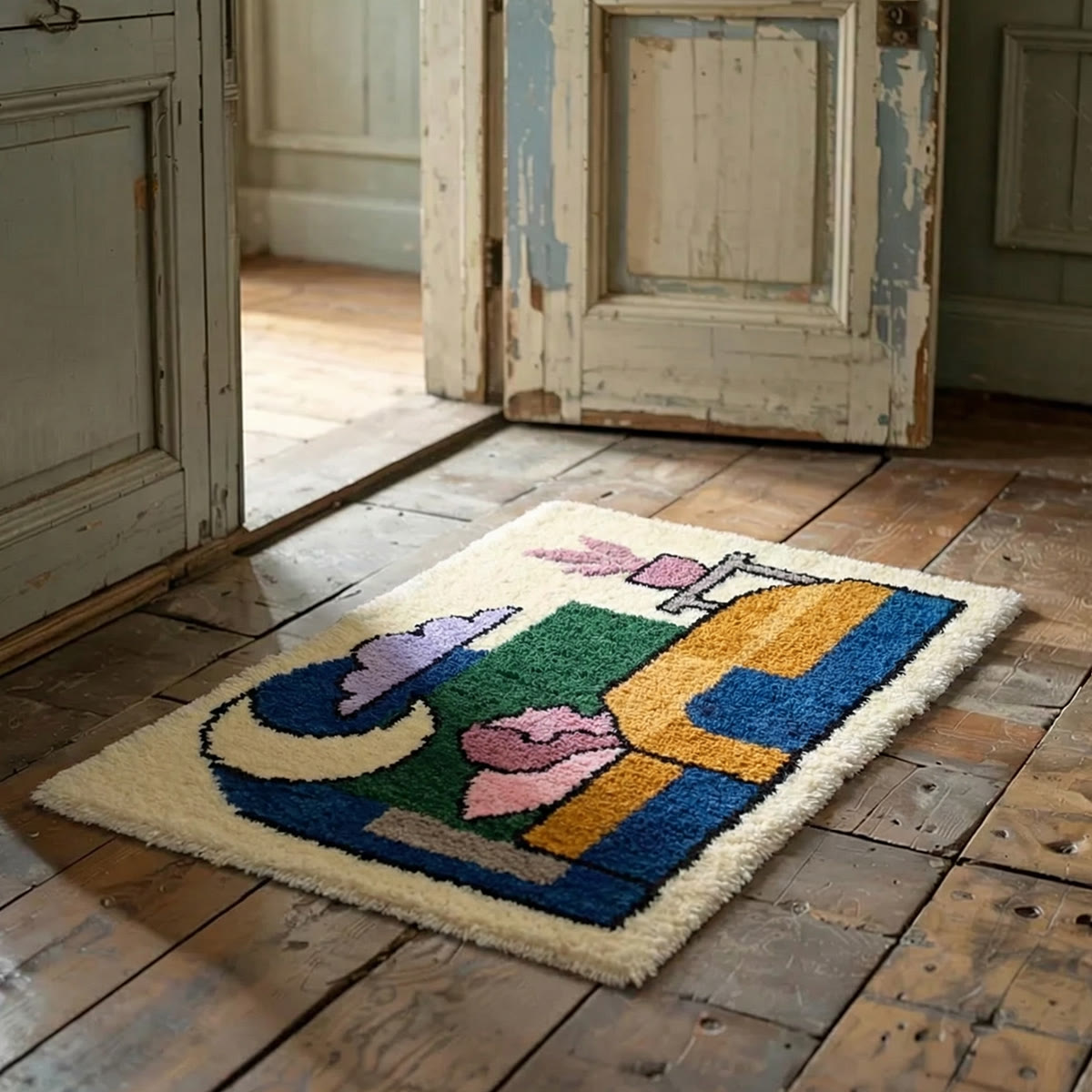 Rubbyoo Latch Hook Rug Kit - Have A Good Night | Perfect Bedroom Mat | Diy Handicraft For Beginner  - image 2