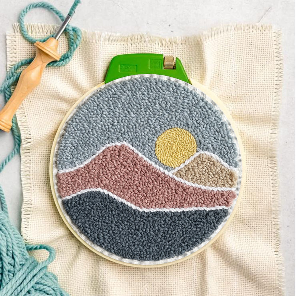 Sunset Punch Needle Kit - Landscape Diy Craft | Creative Home Decor - image 5