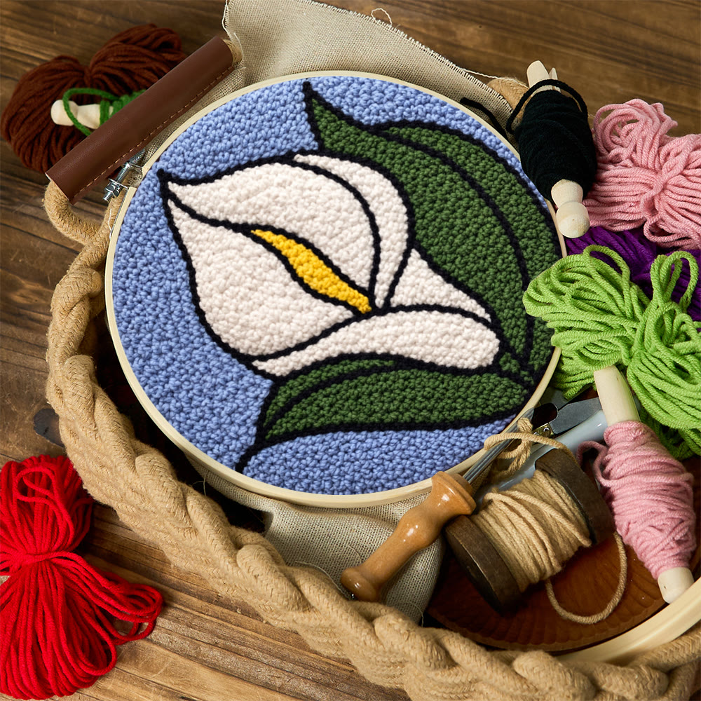 Arum Lily Punch Needle Kit - Diy Flower Design | Modern Handmade Craft - image 2