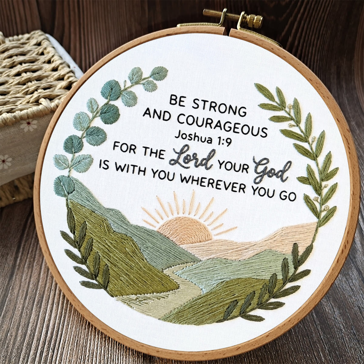 Rubbyoo Embroidery Kit - Be Strong And Courageous | Bible Joshua 1:9 | Perfect Handicraft For Christian  - image 2