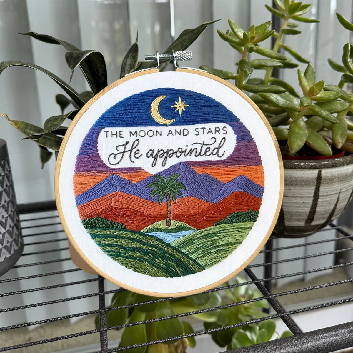 Rubbyoo Embroidery Kit - God Created The Lights Of The Sky | Genesis 1:16 | Christian Wall Art  - image 6