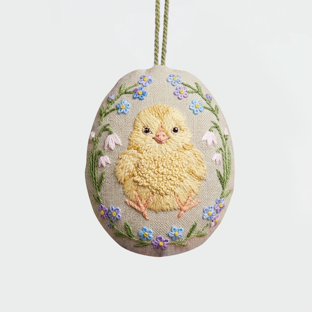 Rubbyoo Easter Egg Embroidery Kit - Spring Chick | Adorable Sewing Design | Holiday Home Ornaments - image 4