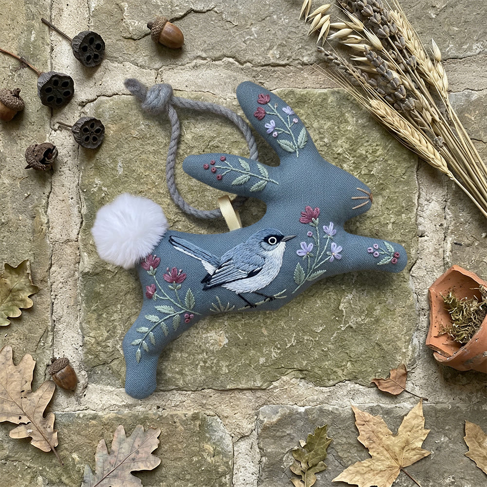 Rubbyoo Rabbit Embroidery Kit - Blue Bird Embroidery | Happy Gift For Mom | Diy Handcrafted Ornament - image 6