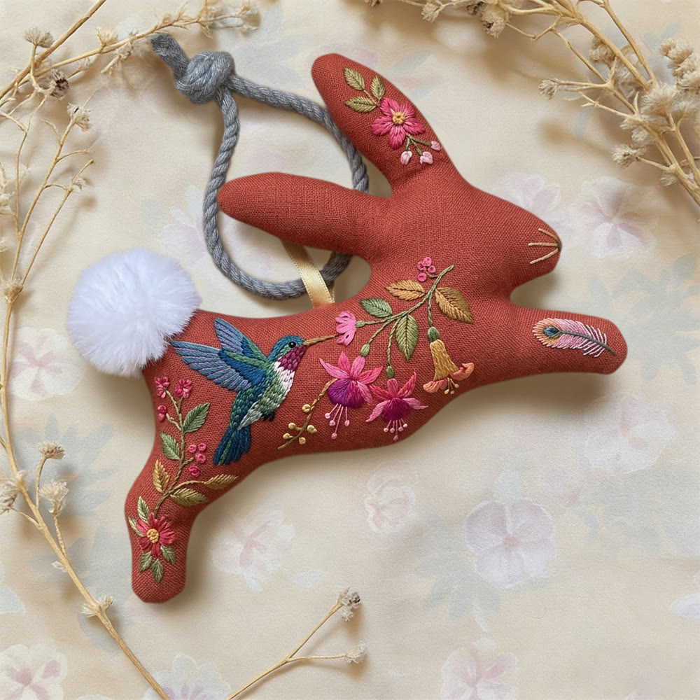 Rubbyoo Rabbit Embroidery Kit - Flying Hummingbird Design | Unique Birthday Gift | Garden Inspired Ornament - image 2