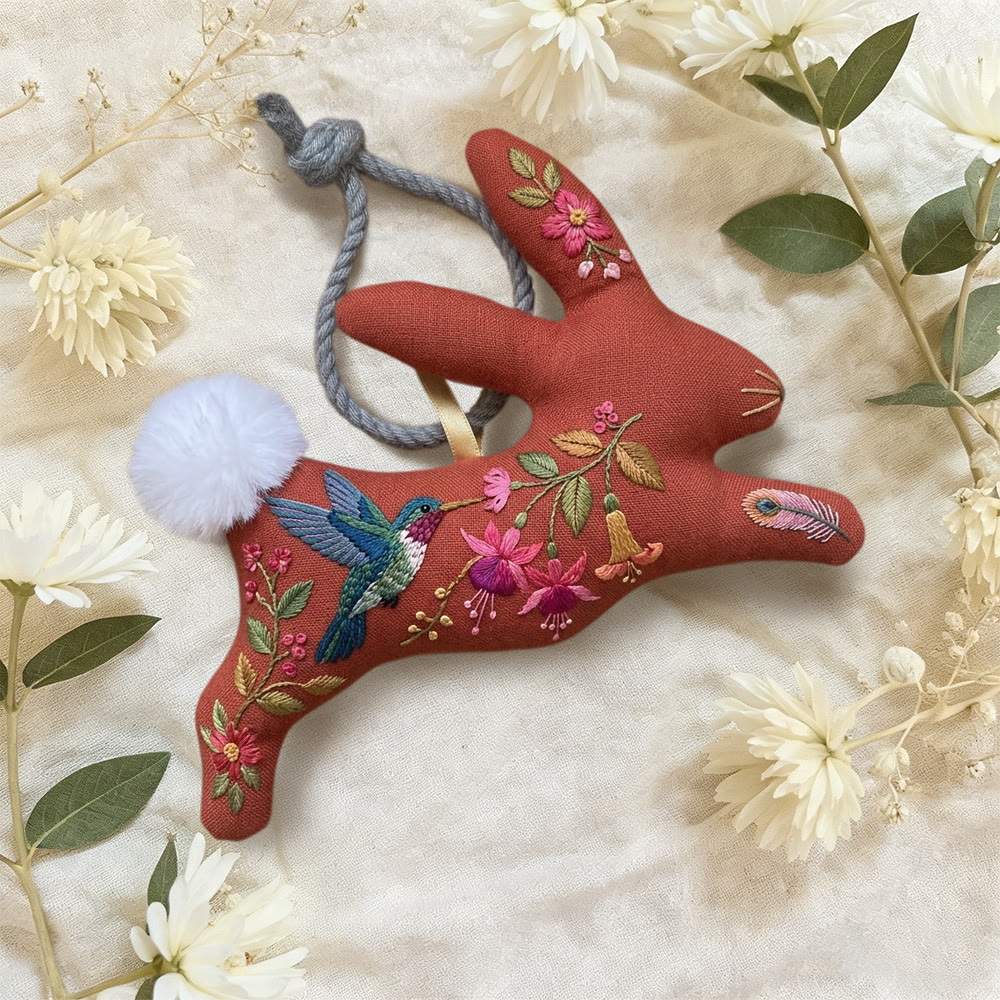 Rubbyoo Rabbit Embroidery Kit - Flying Hummingbird Design | Unique Birthday Gift | Garden Inspired Ornament - image 4