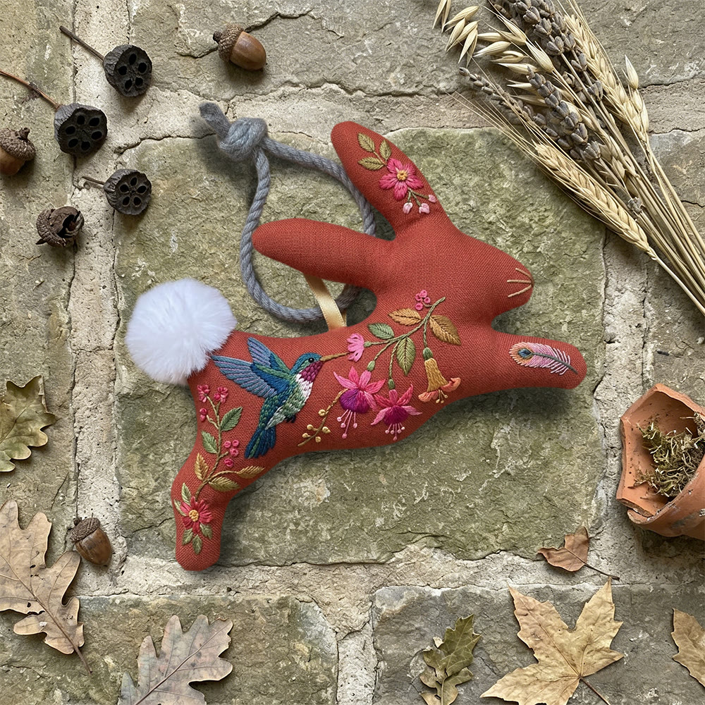 Rubbyoo Rabbit Embroidery Kit - Flying Hummingbird Design | Unique Birthday Gift | Garden Inspired Ornament - image 5