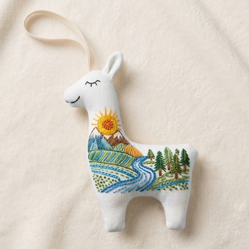 Rubbyoo Llama Embroidery Kit - Forest Soul | Alpaca Handmade Craft | Creative Sewing Art - image 8