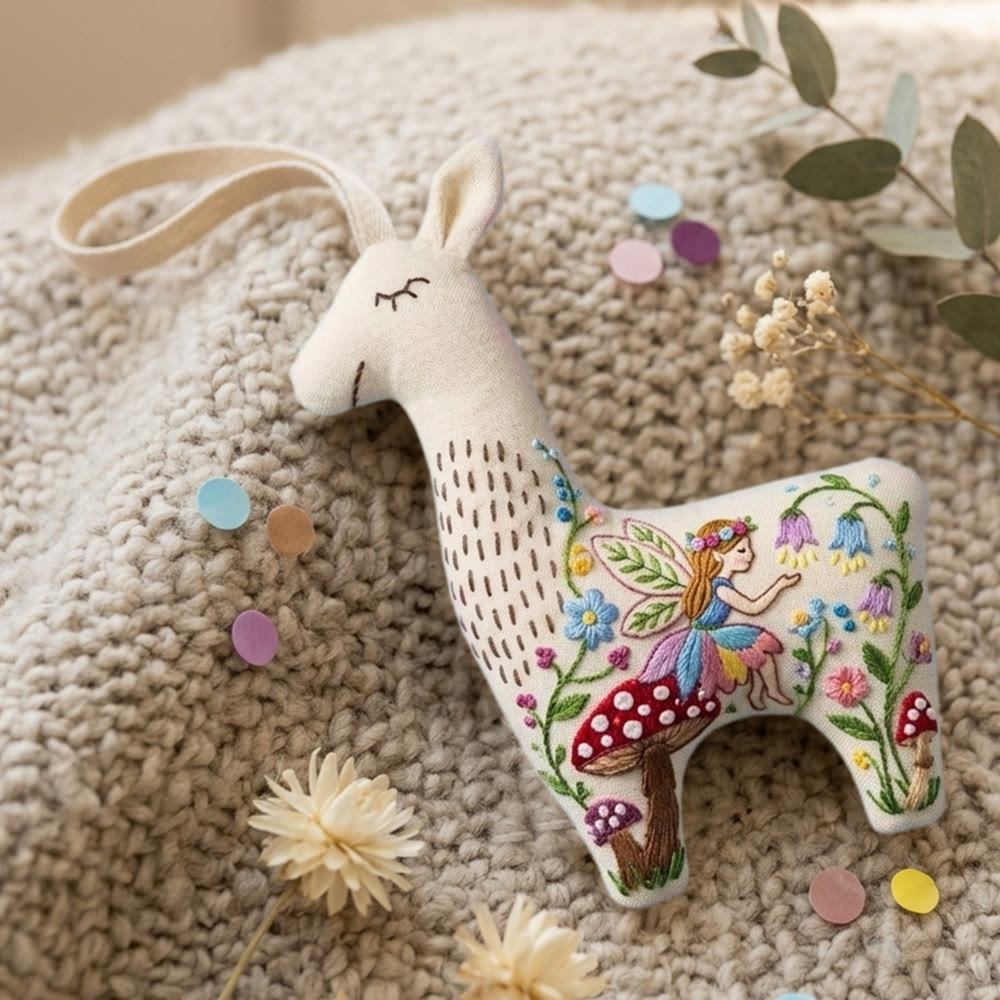 Rubbyoo Llama Embroidery Kit - The Flower Fairy | Stuffed Alpaca Toy | Unique Gift For Crafters - image 2