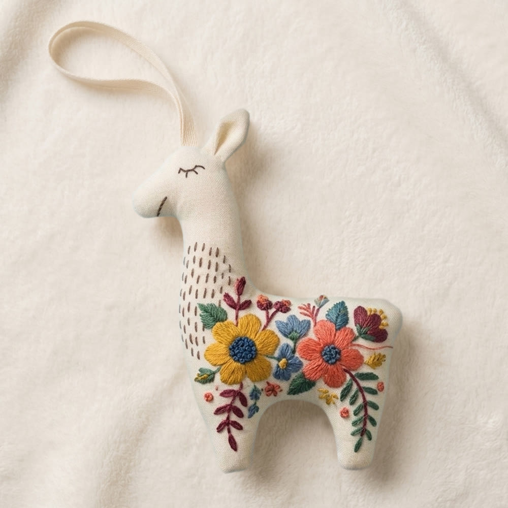 Rubbyoo Llama Embroidery Kit - Spring Blooming | Adorable Hanging Decoration | Perfect Handicraft For Mom - image 7