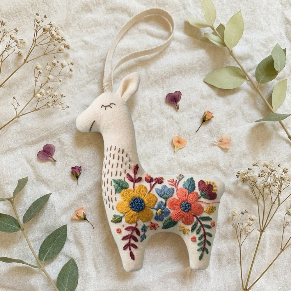 Rubbyoo Llama Embroidery Kit - Spring Blooming | Adorable Hanging Decoration | Perfect Handicraft For Mom - image 6