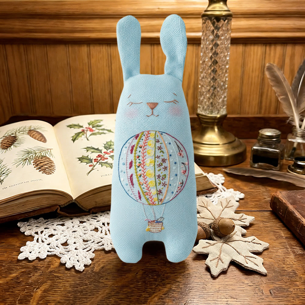 Rubbyoo Bunny Toy Embroidery Kit - Hot Air Balloon | New Baby Shower Gift | Boho Nursery Decor - image 8
