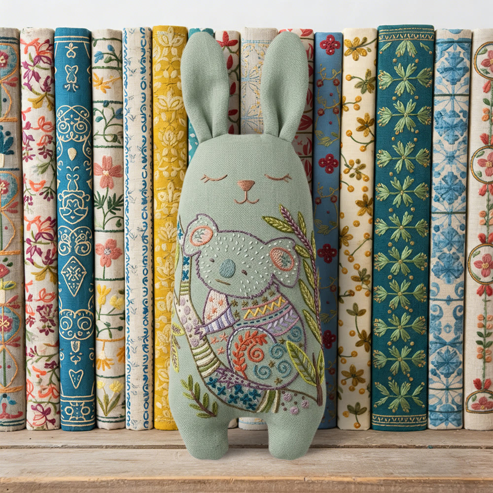 Rubbyoo Bunny Toy Embroidery Kit - Sleeping Koala | Calming Baby Gift | Hand-embroidered Doll - image 4