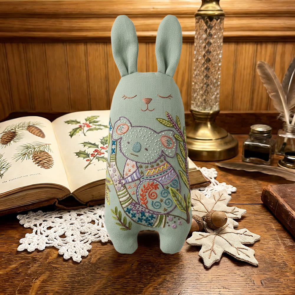 Rubbyoo Bunny Toy Embroidery Kit - Sleeping Koala | Calming Baby Gift | Hand-embroidered Doll - image 7