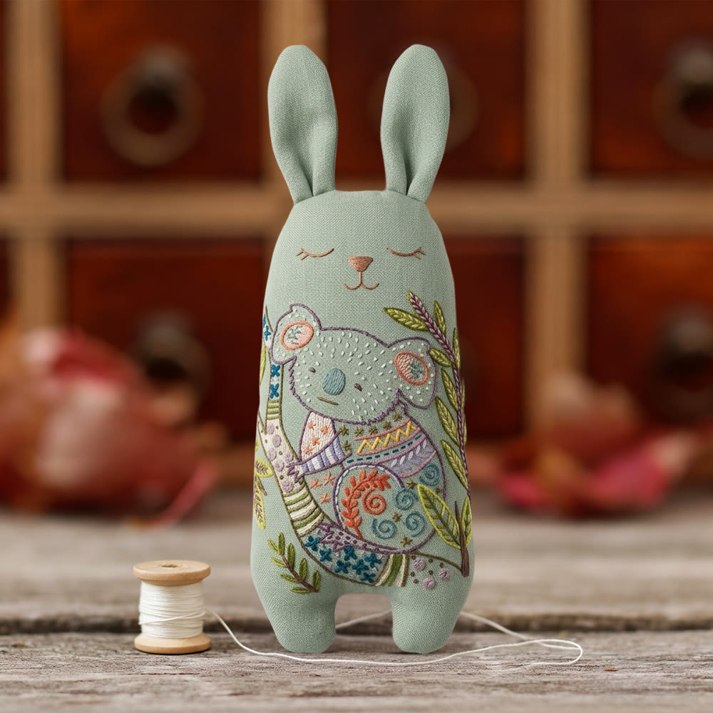Rubbyoo Bunny Toy Embroidery Kit - Sleeping Koala | Calming Baby Gift | Hand-embroidered Doll - image 8