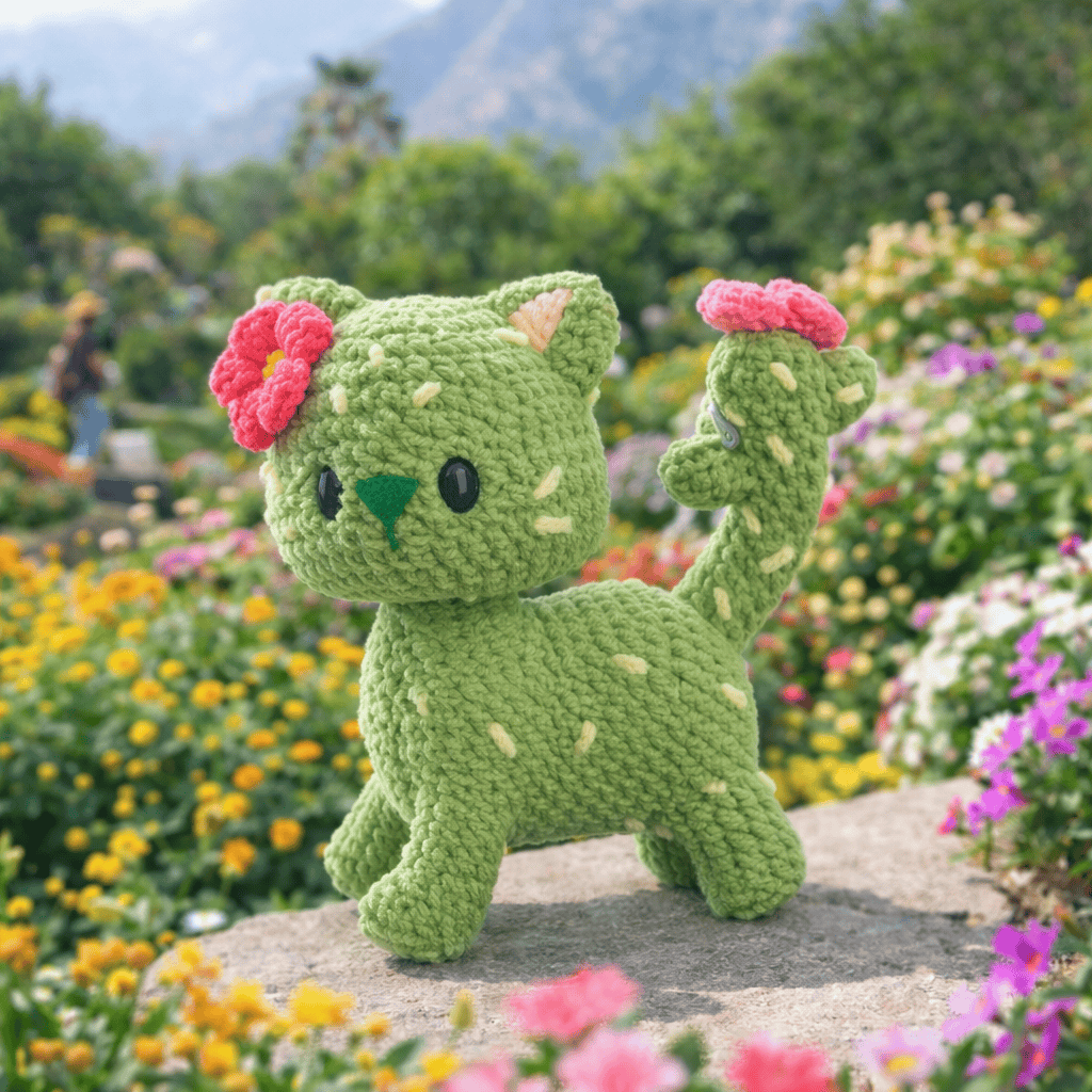 Diy Handmade Cactus Kitten Crochet Kit - Unique Kids Toy | Adorable Gift For Cat Lovers - image 2