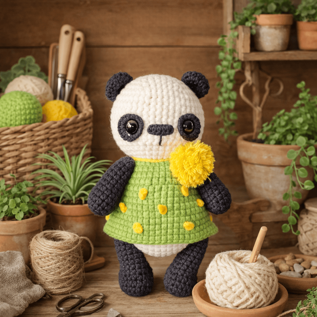 Diy Handmade Cozy Panda Crochet Kit - Baby Shower Toy | Handmade Spring Decor - Diy Handmade Cozy Panda Crochet Kit - image 2