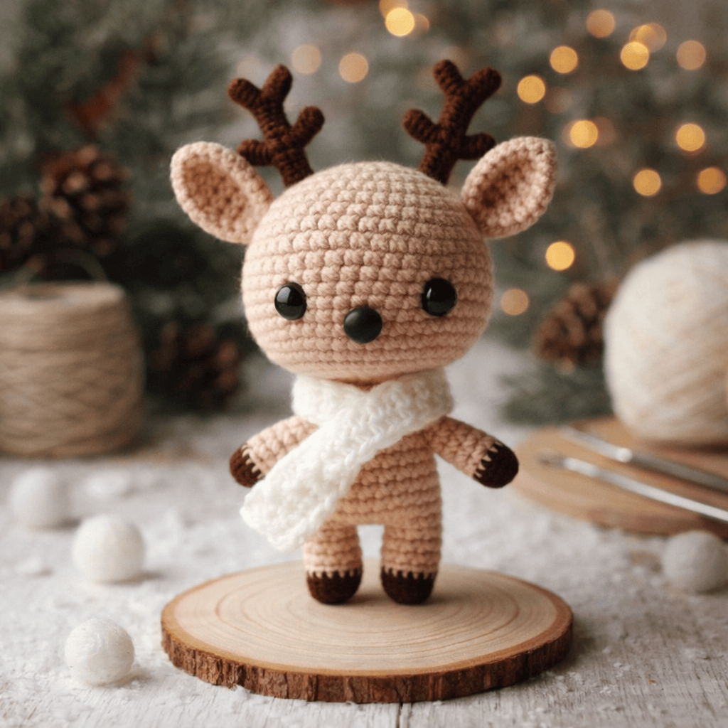Diy Handmade Forest Deer Crochet Kit - Special Animal Toy | Plush Yarn Craft - Diy Handmade Forest Deer Crochet Kit - image 1