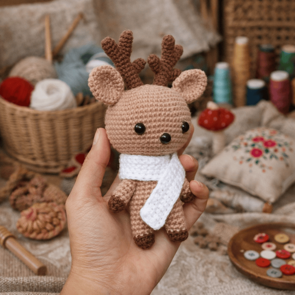 Diy Handmade Forest Deer Crochet Kit - Special Animal Toy | Plush Yarn Craft - image 2