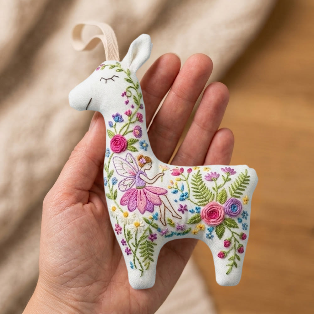 Rubbyoo Llama Embroidery Kit - Magical Forest Fairy | Handcrafted Lover Gift | Enchanted Garden Decor - image 8