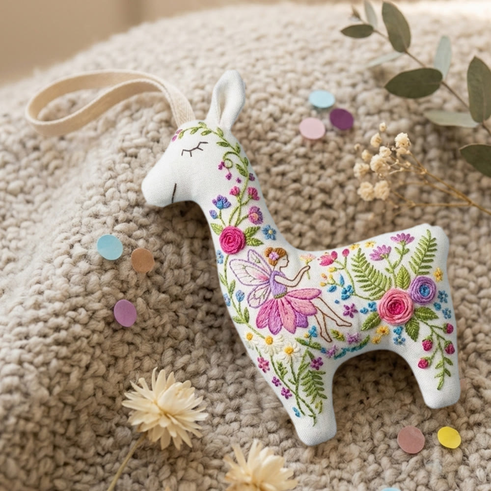 Rubbyoo Llama Embroidery Kit - Magical Forest Fairy | Handcrafted Lover Gift | Enchanted Garden Decor - image 9