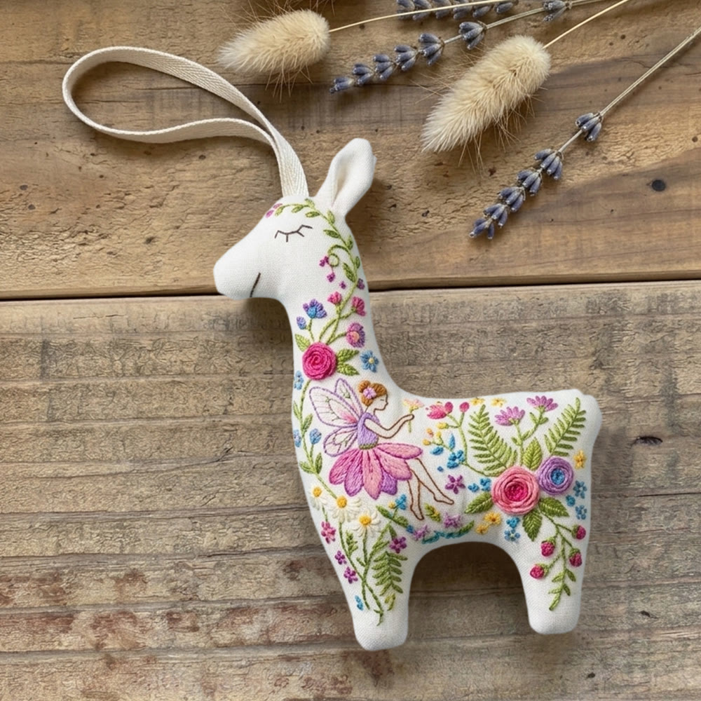 Rubbyoo Llama Embroidery Kit - Magical Forest Fairy | Handcrafted Lover Gift | Enchanted Garden Decor - image 3
