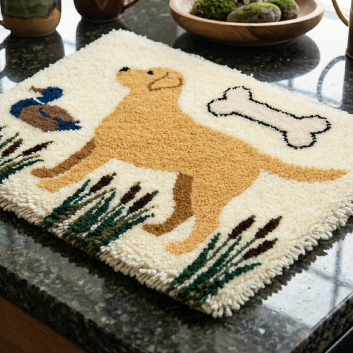 Rubbyoo Latch Hook Rug Kit - Yellow Lab Puppy | Decorative Room Art | Personalized Animal Gifts - image 6