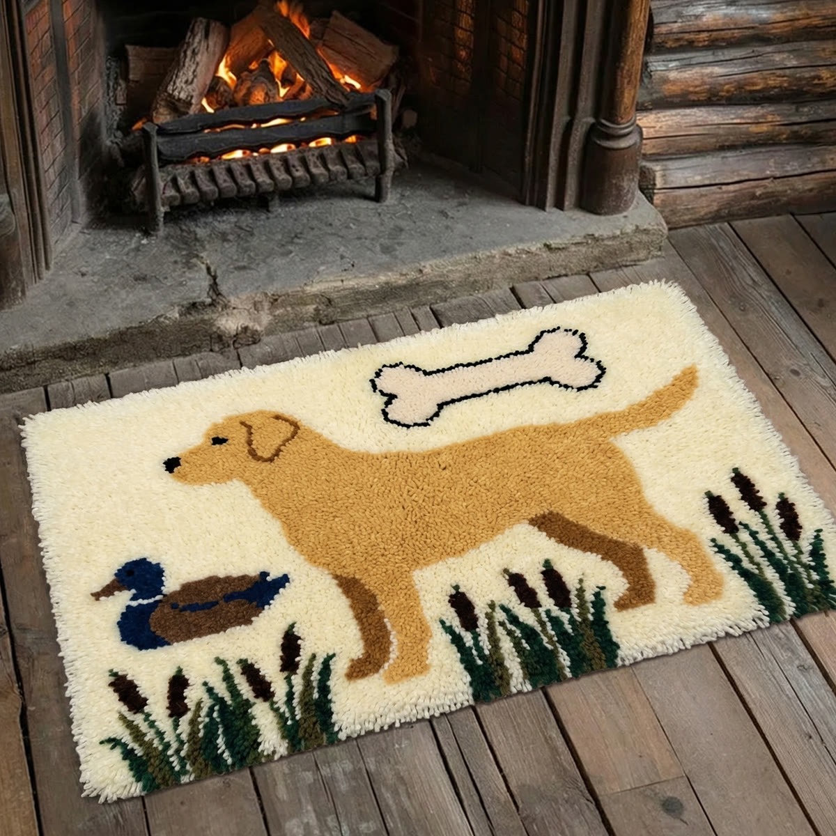Rubbyoo Latch Hook Rug Kit - Yellow Lab Puppy | Decorative Room Art | Personalized Animal Gifts - image 3