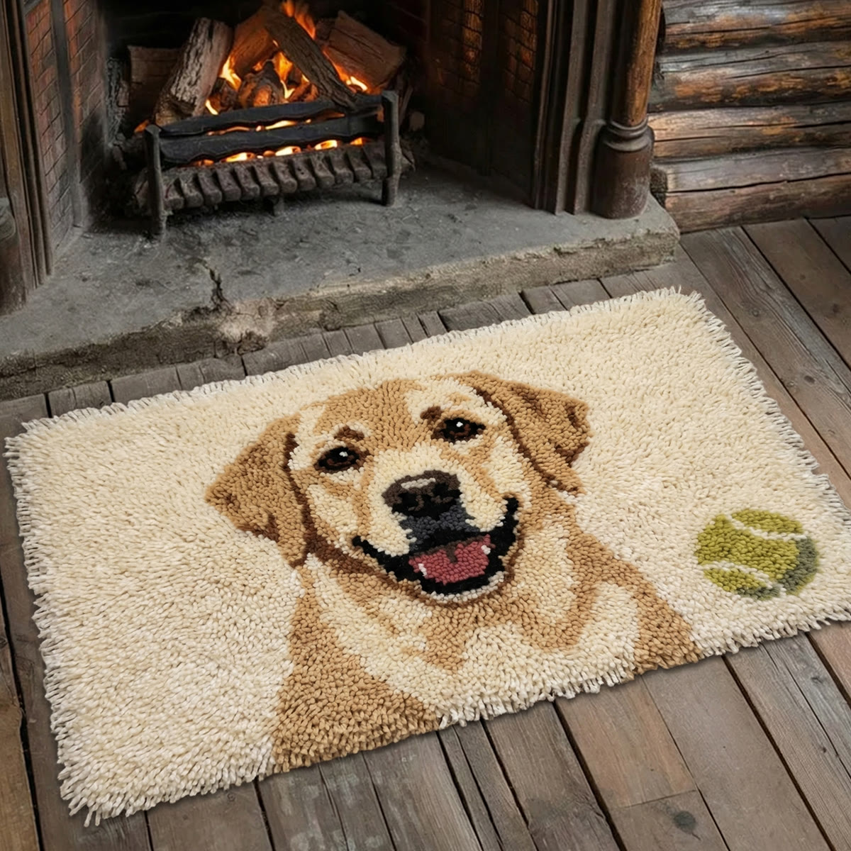 Rubbyoo Latch Hook Rug Kit - Waiting Puppy | Diy Memorial Gift | Perfect Craft For Pet Lovers - image 3