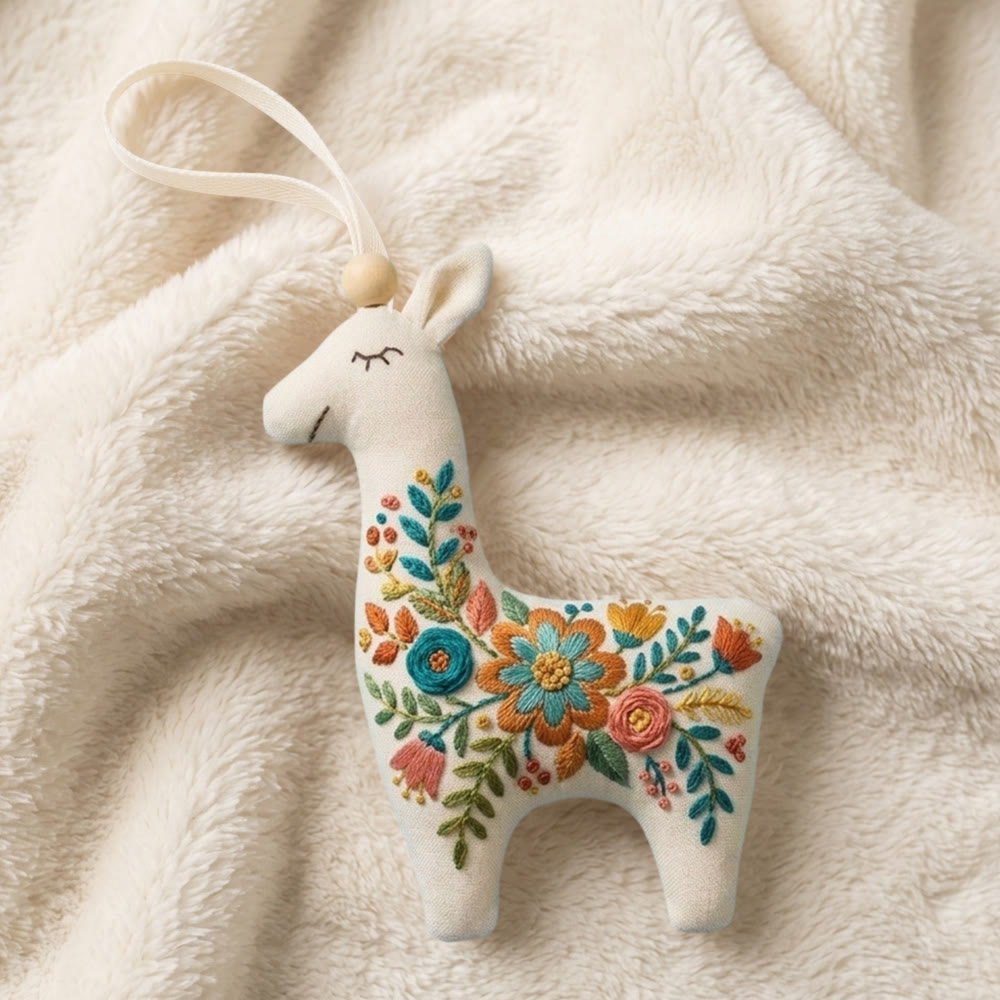 Rubbyoo Llama Embroidery Kit - Large Mandala Flower | Unique Gift For Mom | Floral Backpack Accessory - image 2