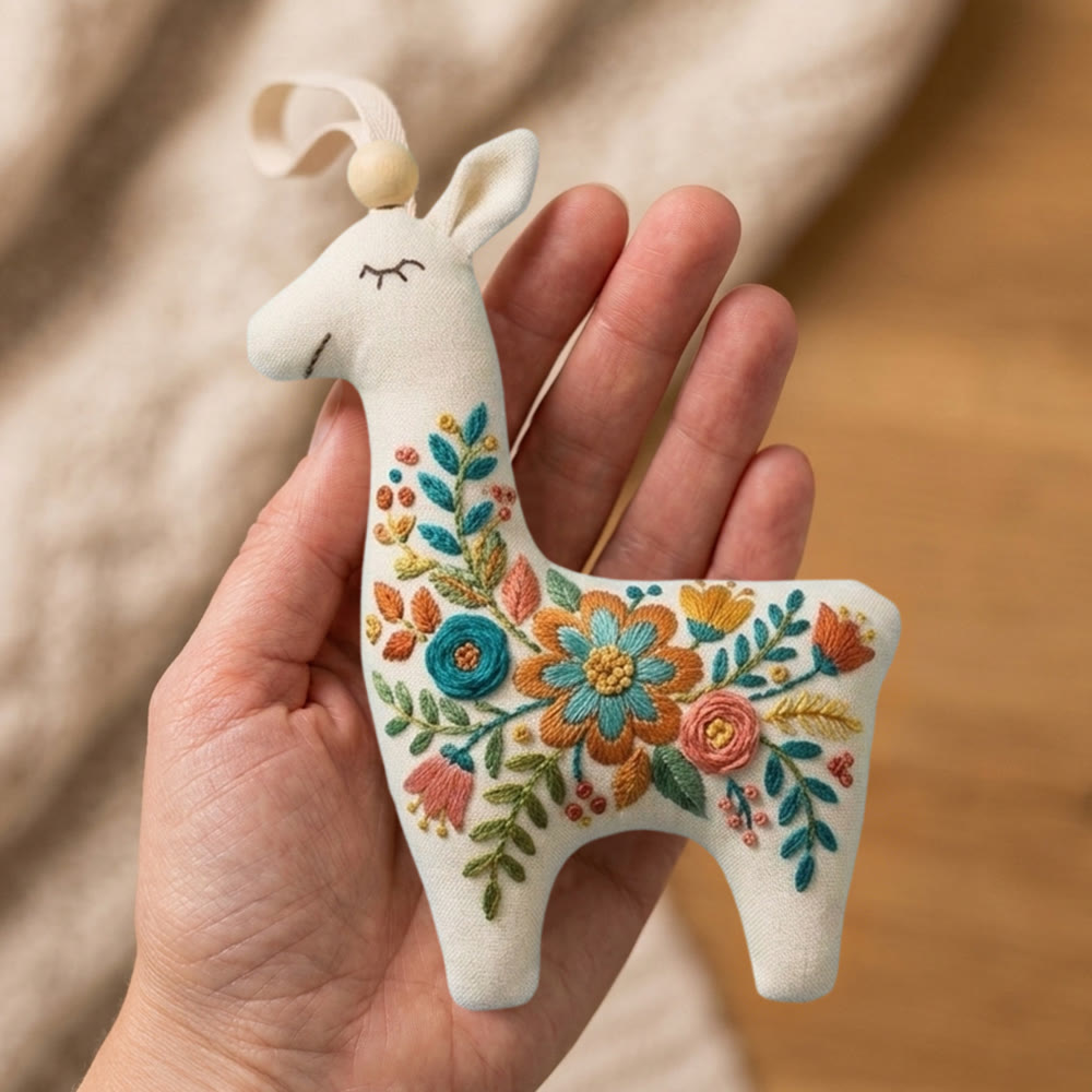 Rubbyoo Llama Embroidery Kit - Large Mandala Flower | Unique Gift For Mom | Floral Backpack Accessory - image 8