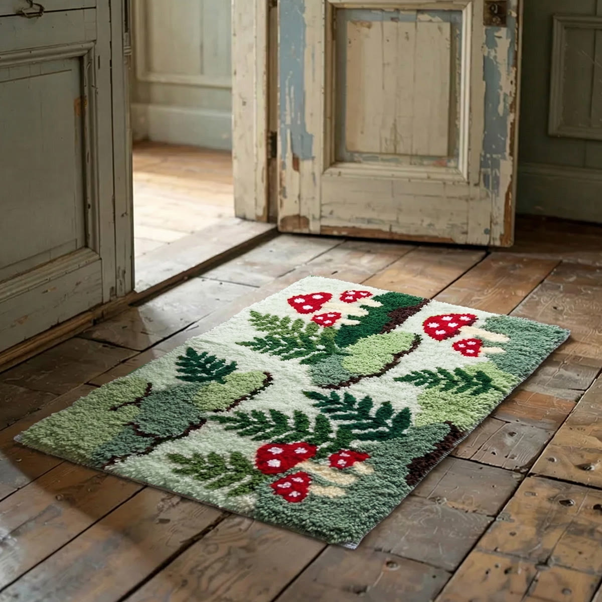 Rubbyoo Latch Hook Rug Kit - Forest Shrubbery | Living Room Carpet | Handmade Home Decor   - image 2