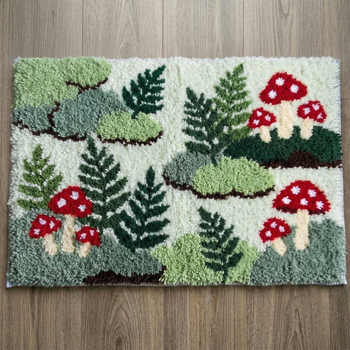 Rubbyoo Latch Hook Rug Kit - Forest Shrubbery | Living Room Carpet | Handmade Home Decor   - 75×50cm - image 1