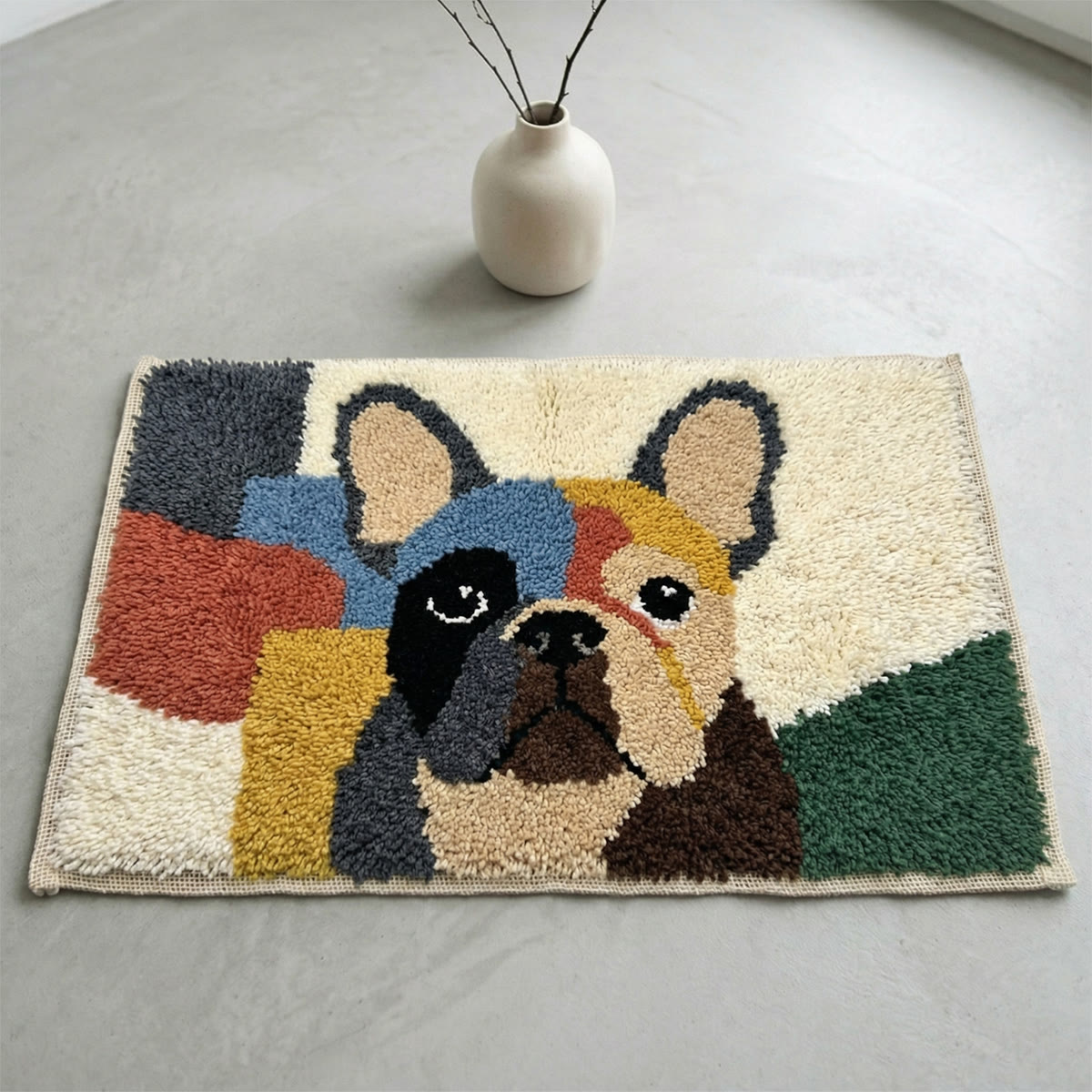 Rubbyoo Latch Hook Rug Kit - Colourful Puppy | Personalized Yarn Art | Soft Rug For Nursery - image 6