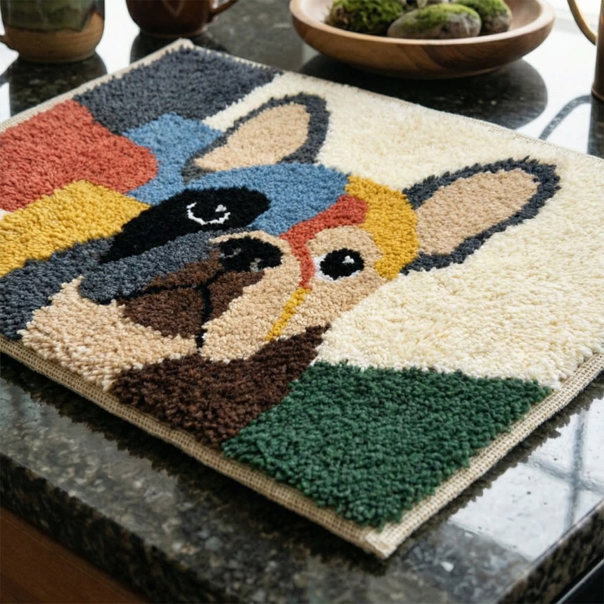 Rubbyoo Latch Hook Rug Kit - Colourful Puppy | Personalized Yarn Art | Soft Rug For Nursery - image 7